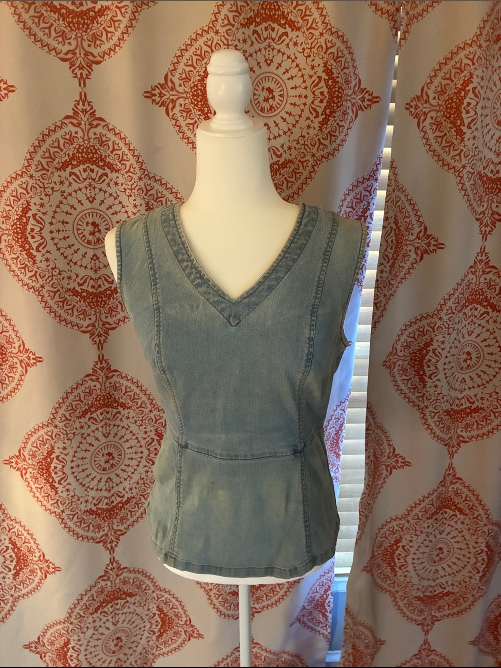 G.I.L.I. Light Blue Denim V-Neck Tank
